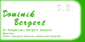 dominik bergert business card